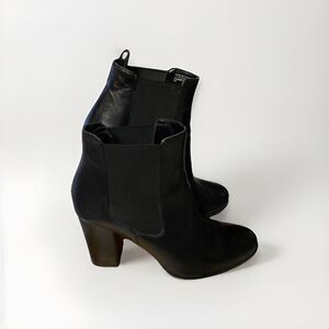 Michael Kors Womens Leather Ankle Boot Size‎ 9 M Block Heel Black SG21F